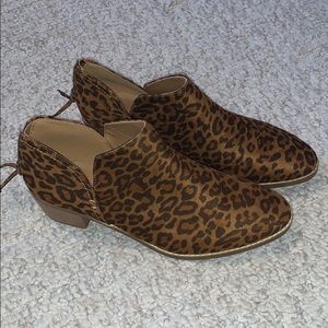 Womens Leopard Booties